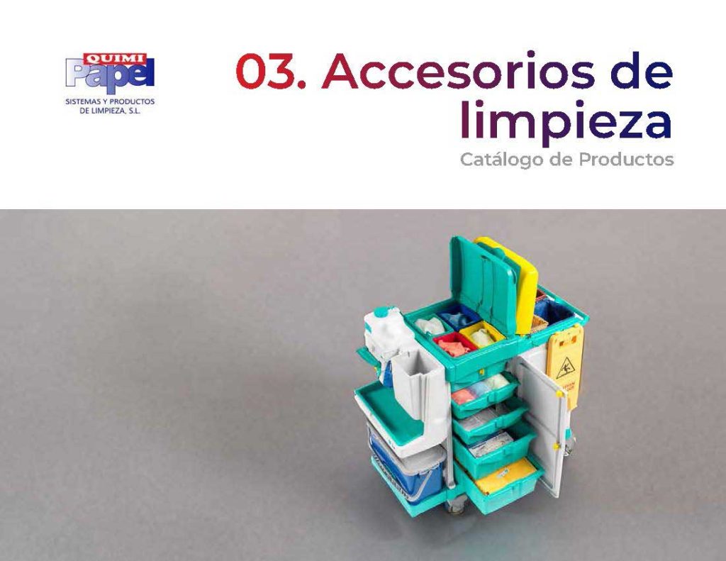 Portada del catálogo de accesorios de limpieza